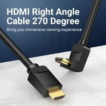 Vention Cable HDMI 2.0 4K AAQBG Acodado 1,5m Negro